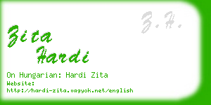 zita hardi business card